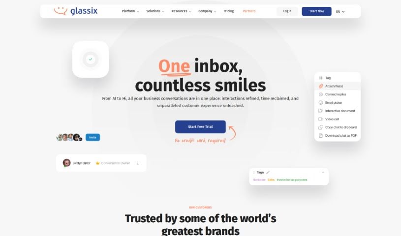 Screenshot of Glassix
