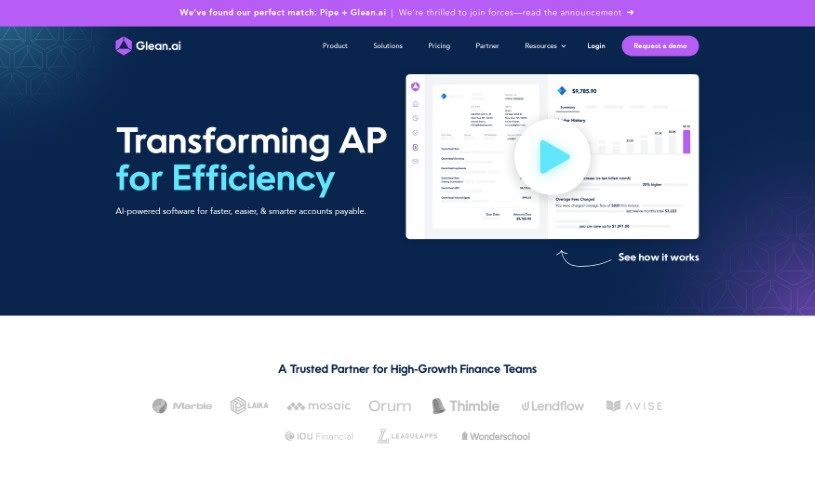Screenshot of Glean Ai