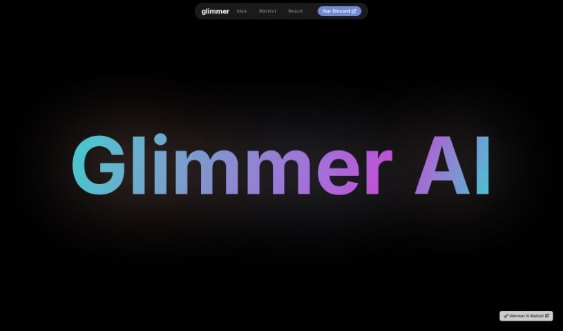 Screenshot of Glimmer AI