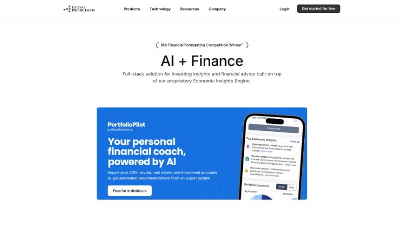 Screenshot of Global Predictions