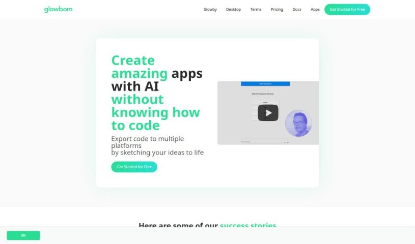 Screenshot of Glowbom