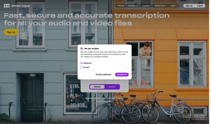 Screenshot of Good Tape
