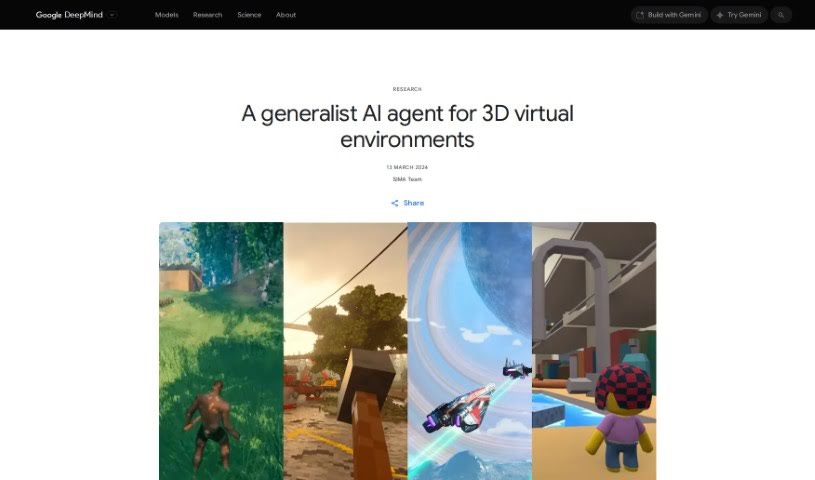 Screenshot of Google SIMA AI