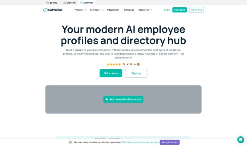 Screenshot of GoProfiles