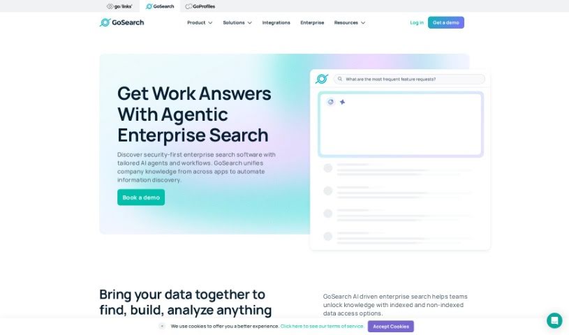 Screenshot of GoSearch