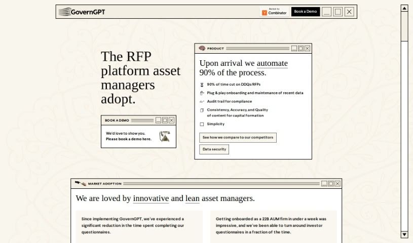 Screenshot of GovernGPT