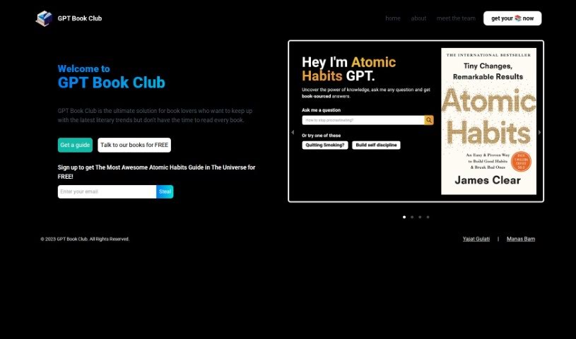 Screenshot of GPT Book Club