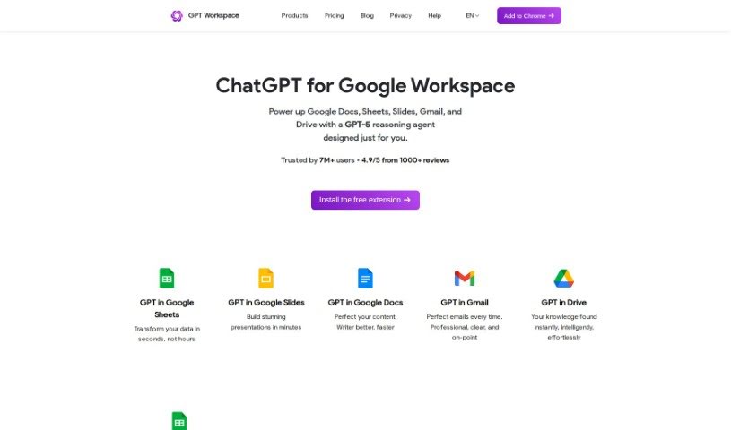Screenshot of GPT Workspace