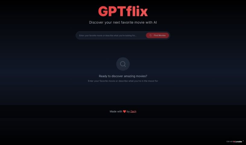 Screenshot of GPTFLIX