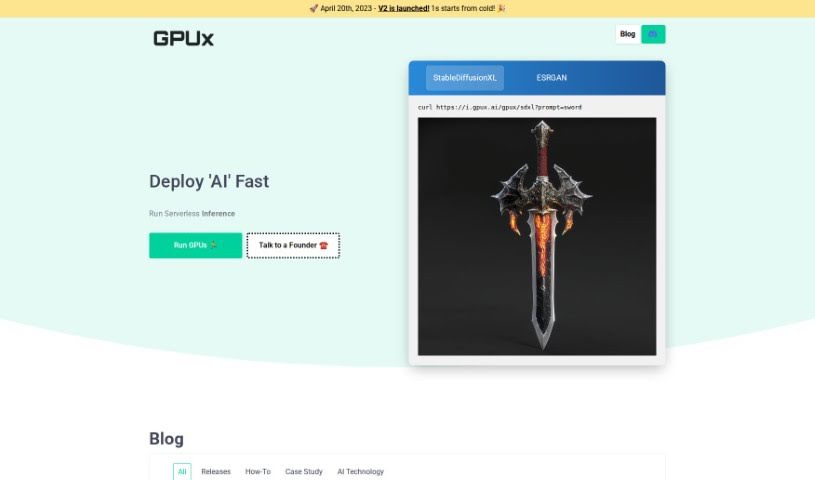 Screenshot of GPUX AI