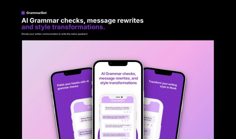 Screenshot of Grammarbot