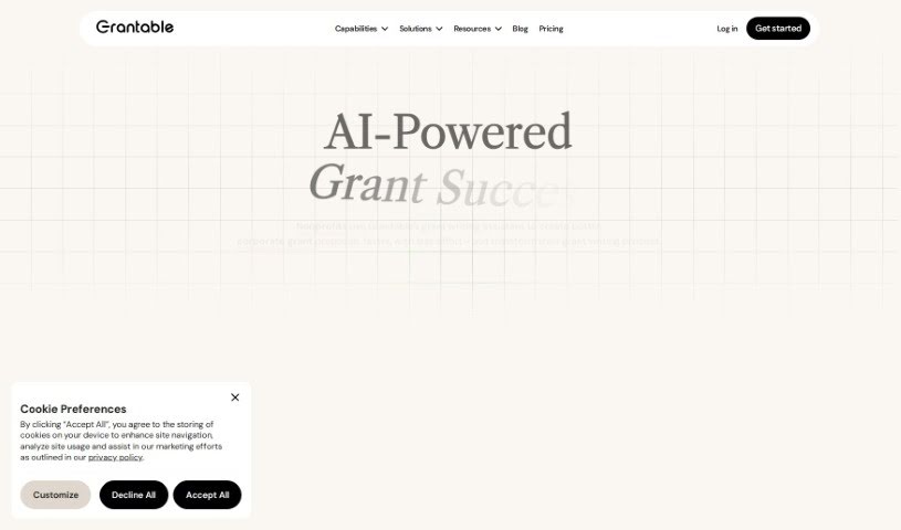 Screenshot of Grantable