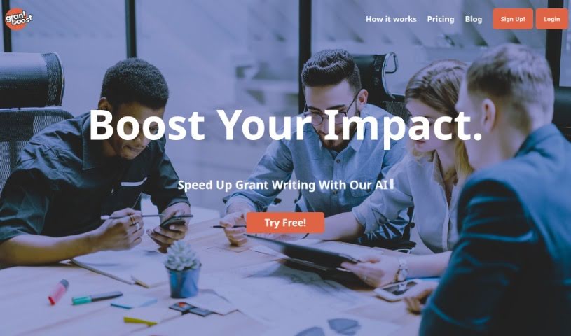 Screenshot of Grantboost