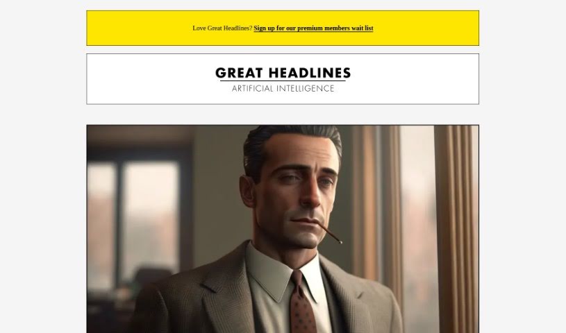 Screenshot of Great Headlines