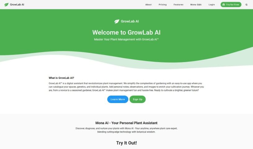 Screenshot of Growlab AI