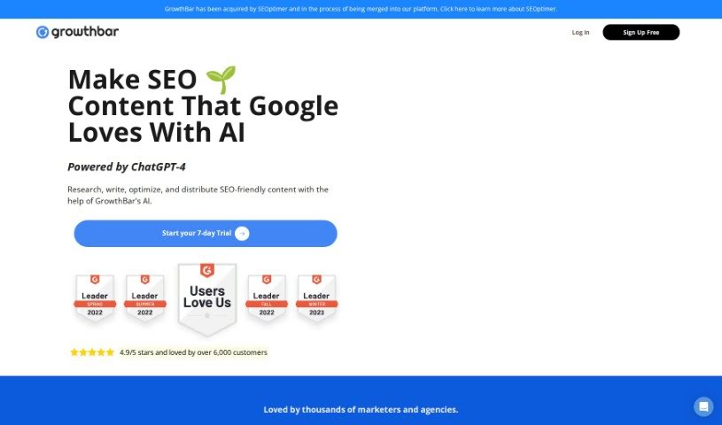 Screenshot of GrowthBar