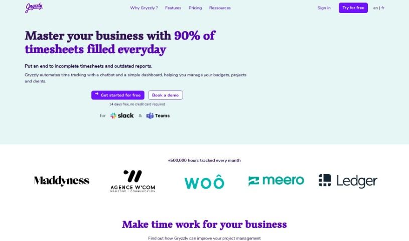 Screenshot of Gryzzly