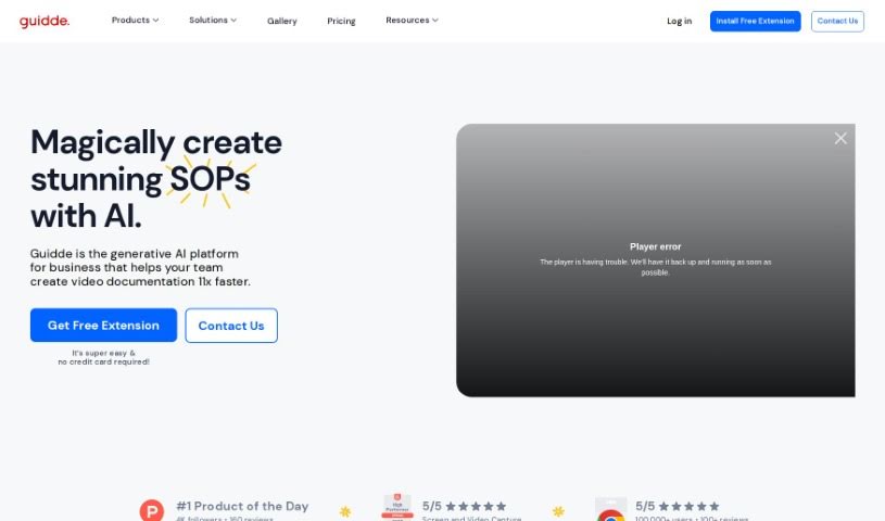 Screenshot of Guidde