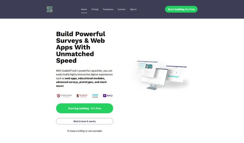 Screenshot of GuidedTrack