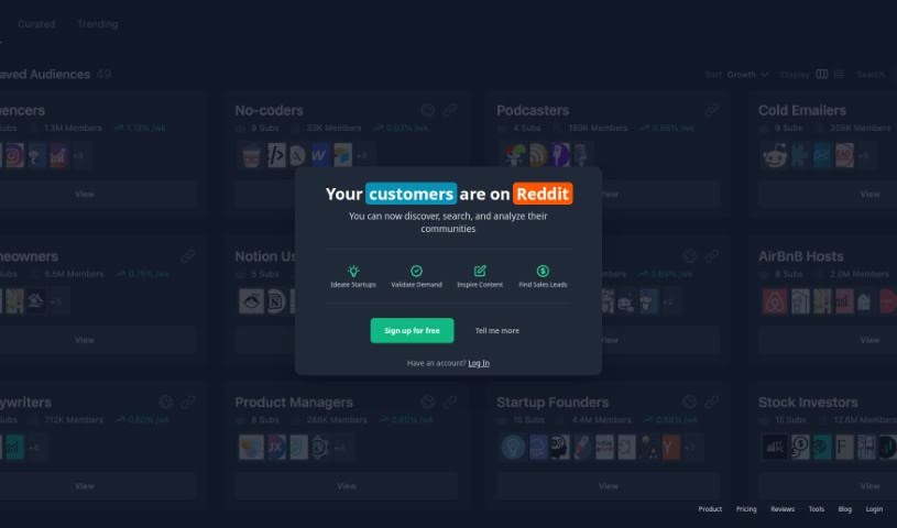 Screenshot of GummySearch