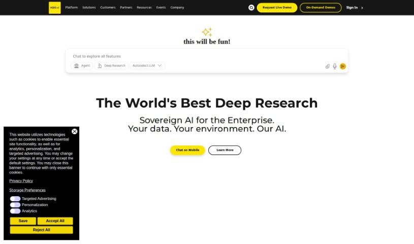 Screenshot of H2O.ai