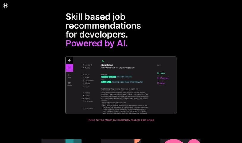 Screenshot of Hackers.dev