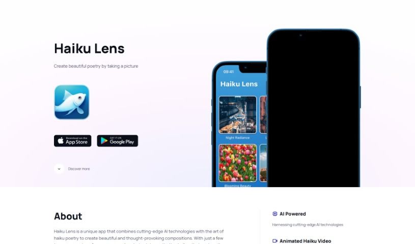 Screenshot of Haiku Lens