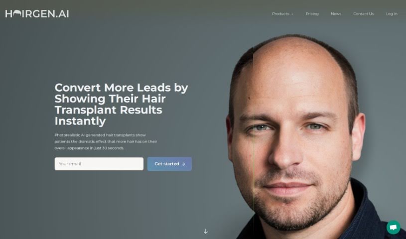 Screenshot of Hairgen Ai