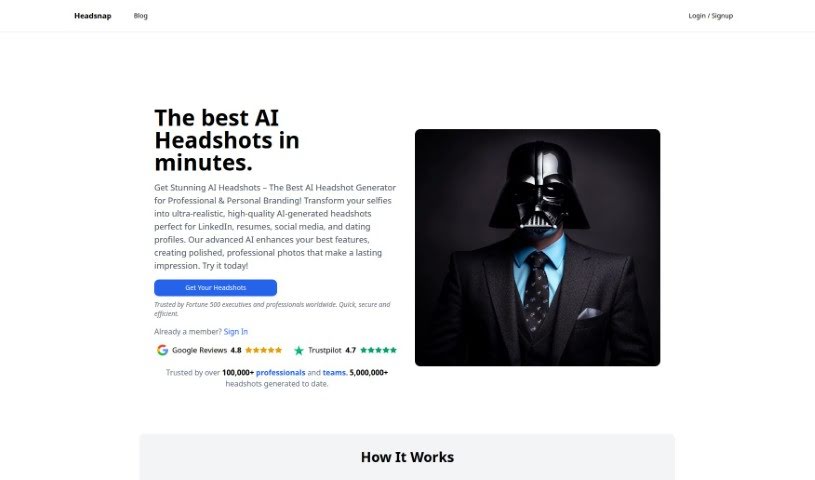 Screenshot of HeadSnap