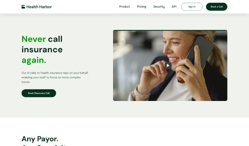 Screenshot of Health Harbor