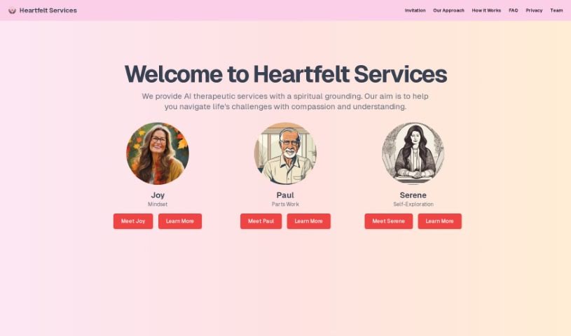 Screenshot of Heartfelt Services