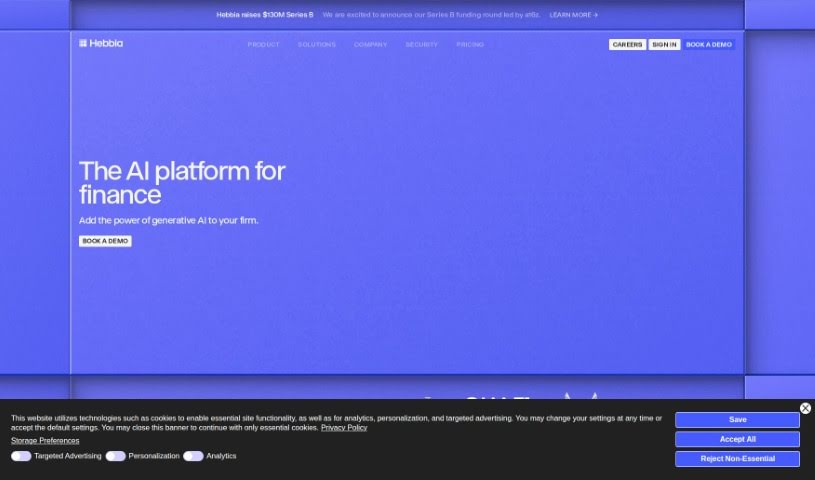 Screenshot of Hebbia