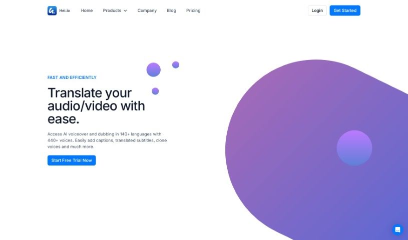 Screenshot of Hei.io