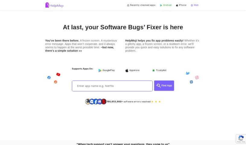 Screenshot of Helpmoji