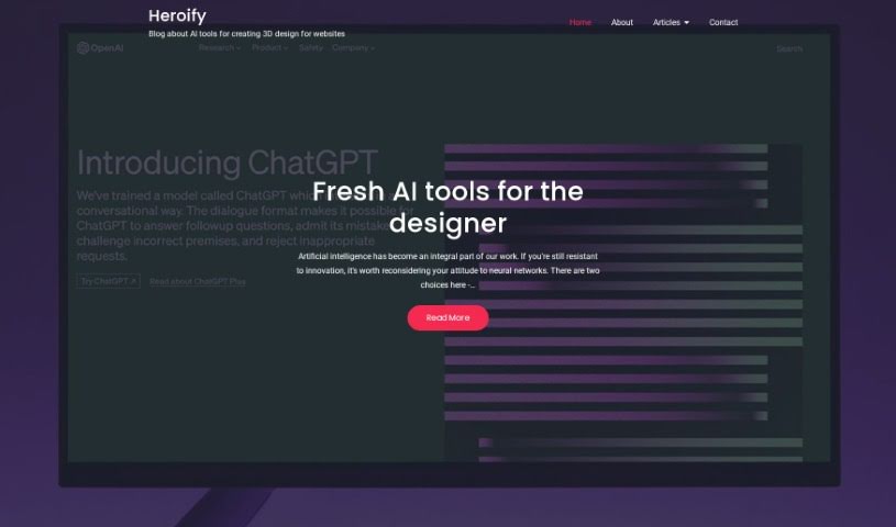 Screenshot of Heroify