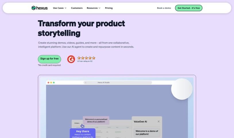 Screenshot of Hexus AI