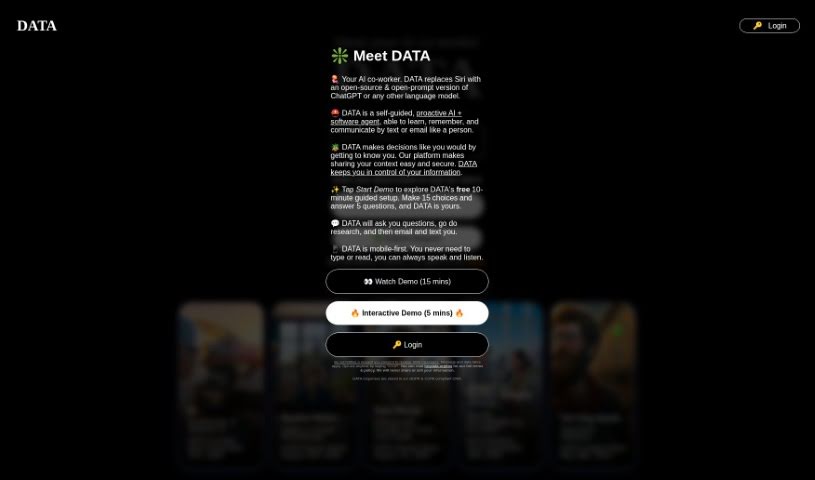 Screenshot of Hey Data