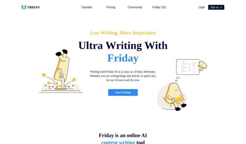 Screenshot of Hey Friday AI