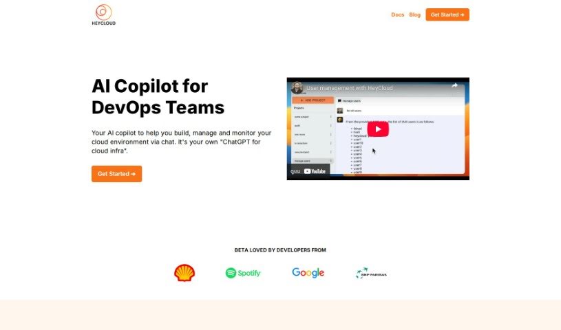 Screenshot of Heycloud