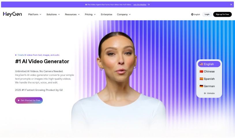 Screenshot of HeyGen