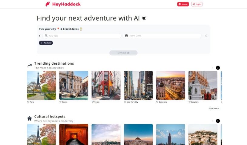 Screenshot of HeyHaddock