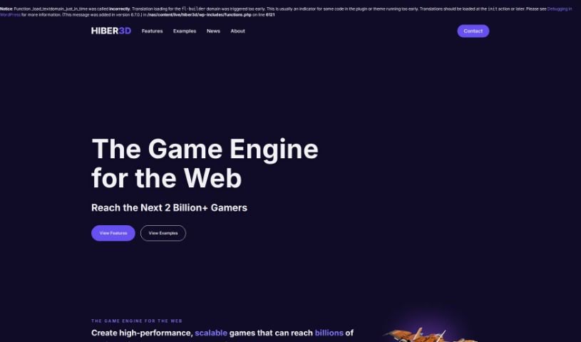 Screenshot of Hiber3D