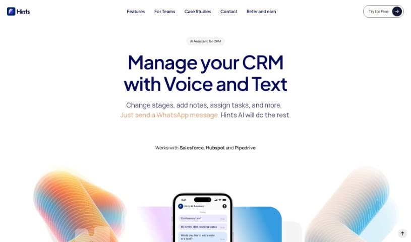 Screenshot of Hints AI