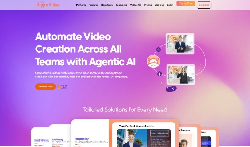 Screenshot of Hippo Video