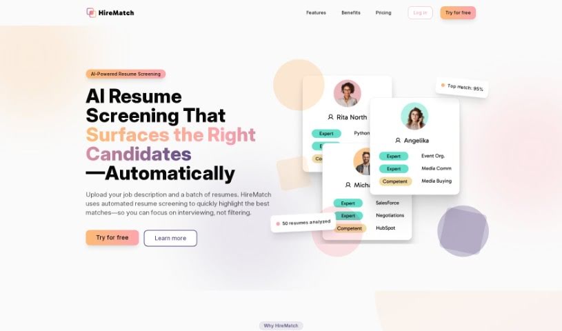 Screenshot of Hirematch