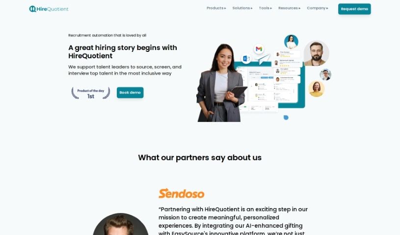 Screenshot of HireQuotient