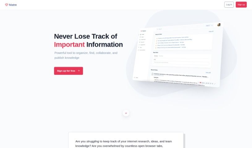 Screenshot of Histre
