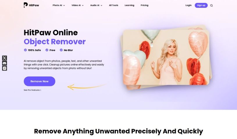 Screenshot of HitPaw Object removing