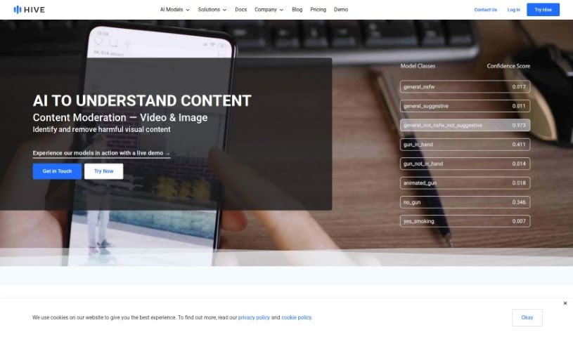Screenshot of Hive AI