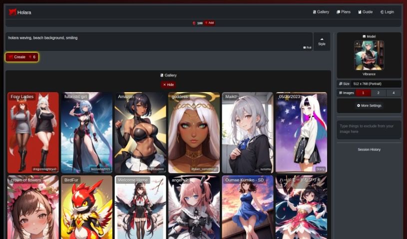 Screenshot of Holara AI